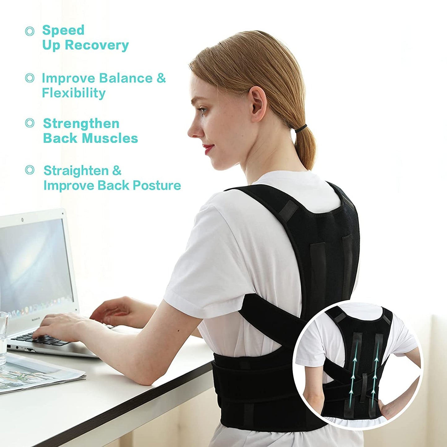 Posture Corrector Belt Unisex | Back Straight And Shoulder Support Belt