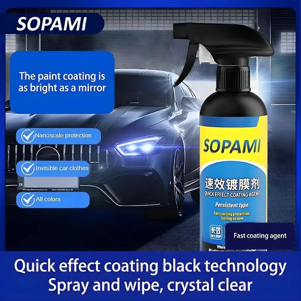 Sopami Quick Effective Car Coating Spray | Quick Effect Coating Agent | Water-Repellent Finish | Pack of 2