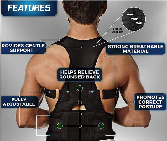 Posture Corrector Belt Unisex | Back Straight And Shoulder Support Belt